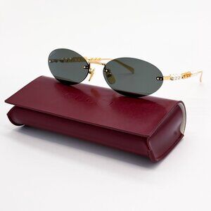 NEW GUCCI SUNGLASSES GOLD WOMEN OVAL EYEWEAR GUCCI GG1922S 001